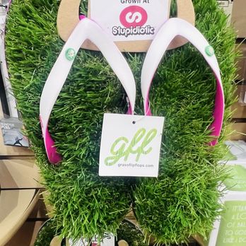 Stupidiotic - Grassy flip-flops, hilarious! - Souvenir Shops Near Me - Big Bear Lake, California
