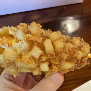 Mochinut - Bellevue - Cheddarized Potato Dog.  Mmmm - Cheddary! - Donuts Near Me - Bellevue, Washington