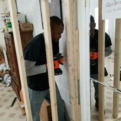 C&B Floors and Home Improvements - Local business owner wanted to add a stock room inside the shop. This is the beginning of the project C&B FLOORS AND HOME IMPROVEMENTS