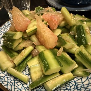 Mott 32 - Marinated cucumber and pomelo. - Chinese Near Me - Vancouver, British Columbia Mott 32 - Marinated cucumber and pomelo. - Chinese Near Me - Vancouver, British Columbia
