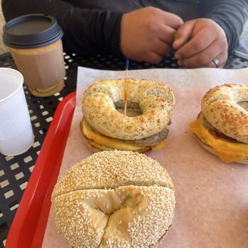 5th Ave Bagelry - Sesame bagel and Asiago cheese - Bagels Near Me - Upland, California