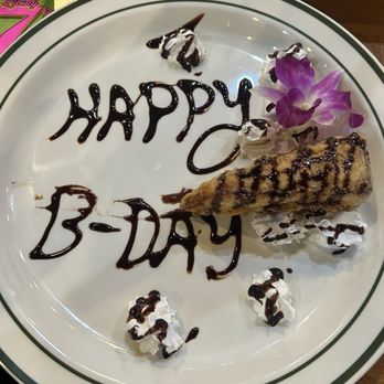 Bento Box - Happy Birthday fried dessert - Japanese Near Me - Sacramento, California Bento Box - Happy Birthday fried dessert - Japanese Near Me - Sacramento, California