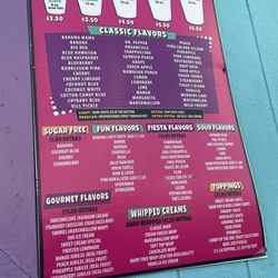 SnoCone Love - Menu 2025
