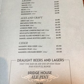 The Bridge Bar Eating House - American Near Me - Gt Lon, XGL The Bridge Bar Eating House - American Near Me - Gt Lon, XGL
