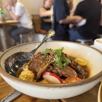 Kjun - Grits with short ribs - Korean Near Me - New York, New York