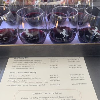 Black Stallion Estate Winery - Red tasting flight - Venues & Event Spaces Near Me - Napa, California Black Stallion Estate Winery - Red tasting flight - Venues & Event Spaces Near Me - Napa, California