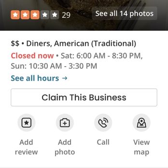 Libby's Catfish & Diner - Yelp says they close at 8:30pm on Saturday.  I guess tonight they closed at 7:20?‍ - Diners Near Me - Priceville, Alabama