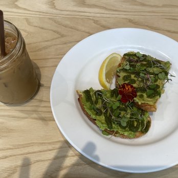 Olena Cafe - Hawaiian Honey Latte and Olena Avocado Toast - Coffee & Tea Near Me - Honolulu, Hawaii