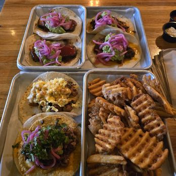 Matt's BBQ Tacos - Sliced Pork Belly Tacos, Chopped Brisket Tacos, Pork Belly Breakfast Taco, The G.O.A.T., and Waffle Fries - Barbeque Near Me - Portland, Oregon Matt's BBQ Tacos - Sliced Pork Belly Tacos, Chopped Brisket Tacos, Pork Belly Breakfast Taco, The G.O.A.T., and Waffle Fries - Barbeque Near Me - Portland, Oregon