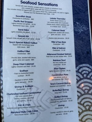 Menu photo 8 Old Tony's Redondo Beach, CA