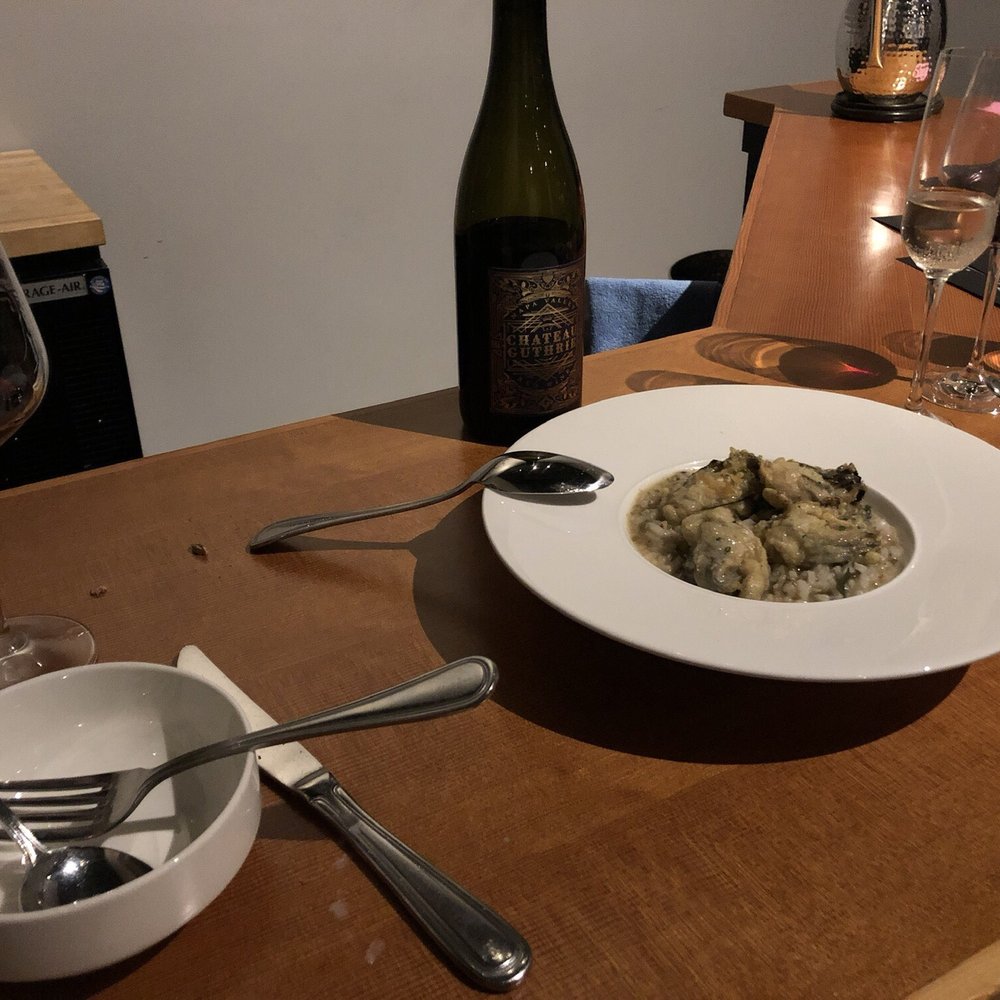 iconiq - Oyster Risotto with a Chateau Guthrie Red Blend - French Near Me - Seattle, Washington iconiq - Oyster Risotto with a Chateau Guthrie Red Blend - French Near Me - Seattle, Washington