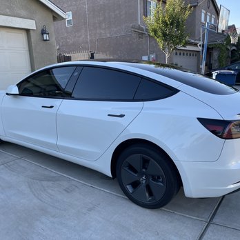 Victory Window Tinting - 2022 Tesla Model 3 - 5% rear & 35% front - Car Window Tinting Near Me - Fresno, California