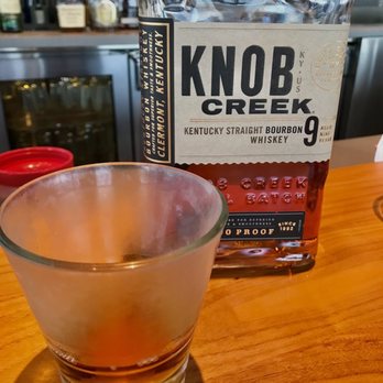Alaska Lounge - North Satellite - Premium at the bar. Knob Creek 9 year Bourbon neat in a chilled glass. - Airport Lounges Near Me - Seattle, Washington Alaska Lounge - North Satellite - Premium at the bar. Knob Creek 9 year Bourbon neat in a chilled glass. - Airport Lounges Near Me - Seattle, Washington