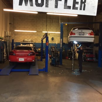 Muffler Tech Exhaust - Tech working on my e46 exhaust - Auto Repair Near Me - Rowland Heights, California Muffler Tech Exhaust - Tech working on my e46 exhaust - Auto Repair Near Me - Rowland Heights, California