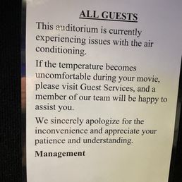 No air. For a $30 ticket. No air. For a $30 ticket.