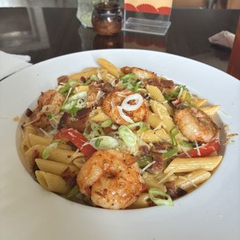 Dorn Michelle's - Tasty Fiesta Pasta w/Shrimp - New American Near Me - Castroville, Texas