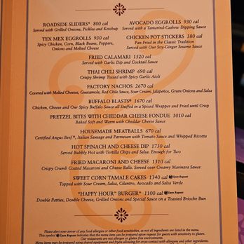 The Cheesecake Factory - Happy hour menu - Desserts Near Me - San Antonio, Texas The Cheesecake Factory - Happy hour menu - Desserts Near Me - San Antonio, Texas