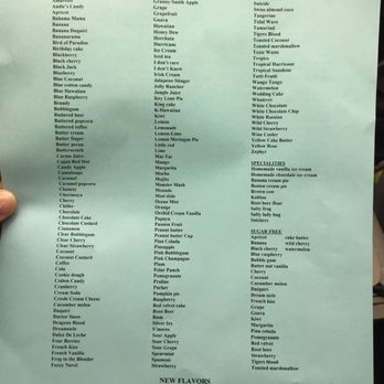Sweet Things Snow-cones - Snow cone flavor list - Desserts Near Me - Borger, Texas