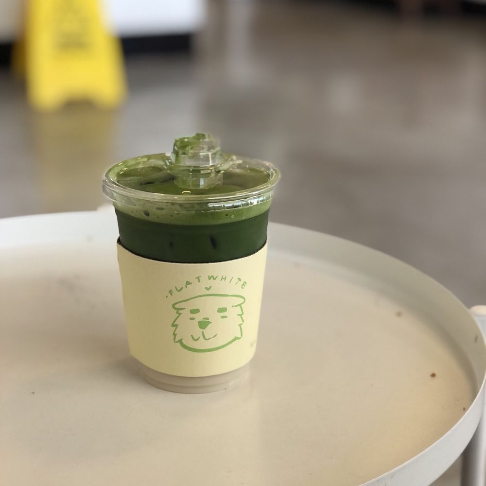 Flat White Coffee - Iced ceremonial matcha - Cafes Near Me - Cypress, California Flat White Coffee - Iced ceremonial matcha - Cafes Near Me - Cypress, California