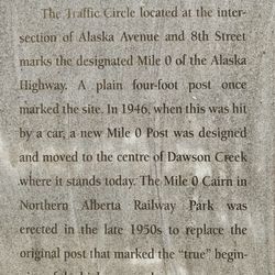 Alaska Highway Mile 0 - Some info about the historical significance of the sign.