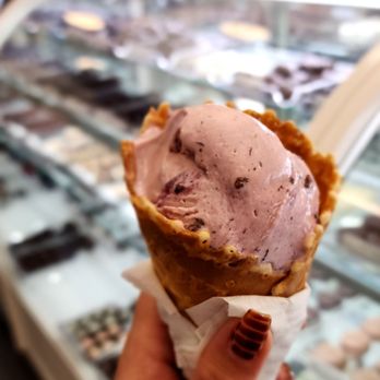 Kilwins Ice Cream - Chocolate - Fudge - Blueberry waffle cone ice cream --- in a waffle cone - Chocolatiers & Shops Near Me - Indianapolis, Indiana