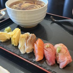 Sashim lunch with udon