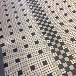 Tile floors are so dirty. Can't imagine what kitchen looks like.
