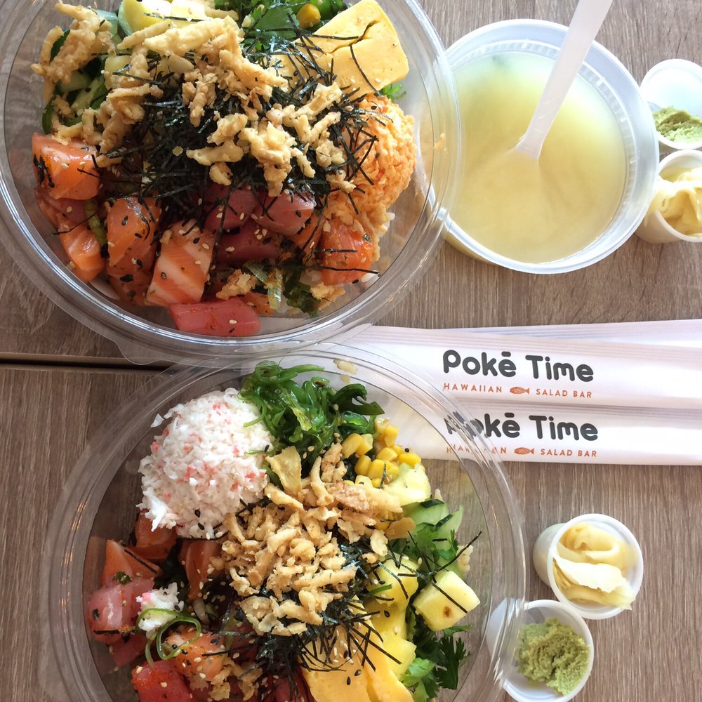 Poke Time - Two Poke bowls with Miso Soup - Poke Near Me - Plano, Texas Poke Time - Two Poke bowls with Miso Soup - Poke Near Me - Plano, Texas