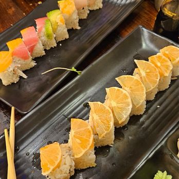 Sumo AYCE Sushi - Rainbow roll and lemon salmon roll - Japanese Near Me - Honolulu, Hawaii