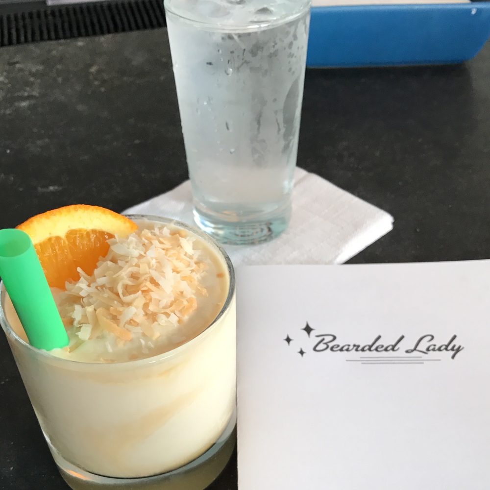 Bearded Lady - Painkiller - $10. Nice and strong but too rich and creamy to be very refreshing. - Bars Near Me - Brooklyn, New York Bearded Lady - Painkiller - $10. Nice and strong but too rich and creamy to be very refreshing. - Bars Near Me - Brooklyn, New York