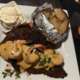 The special...baked potato was overcooked but our server changed it out! The special...baked potato was overcooked but our server changed it out!