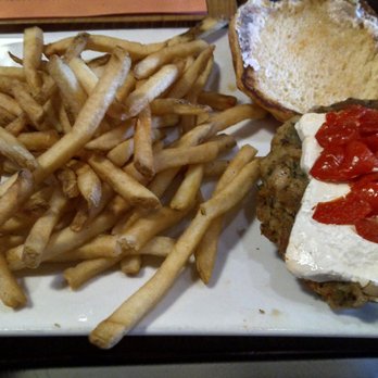 The Flying Hound Alehouse - Pappadew burger with veggie patty + fries - New American Near Me - Madison, Wisconsin The Flying Hound Alehouse - Pappadew burger with veggie patty + fries - New American Near Me - Madison, Wisconsin