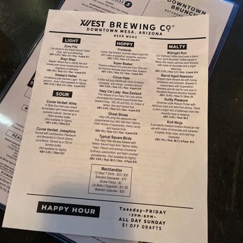 12 West Brewing - Downtown Mesa - Beer menu - Cocktail Bars Near Me - Mesa, Arizona 12 West Brewing - Downtown Mesa - Beer menu - Cocktail Bars Near Me - Mesa, Arizona