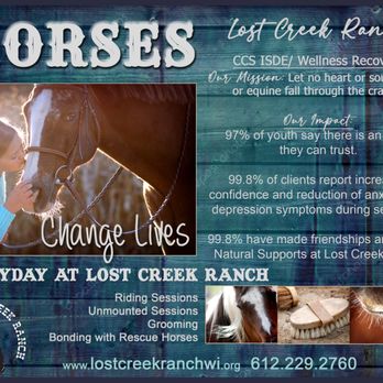 Lost Creek Ranch - Riding Lessons, mental health sessions and more - Horseback Riding Near Me - Beldenville, Wisconsin Lost Creek Ranch - Riding Lessons, mental health sessions and more - Horseback Riding Near Me - Beldenville, Wisconsin