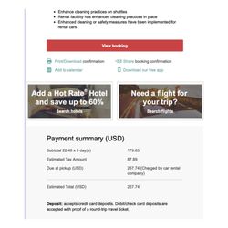 Dollar Rent A Car - Car Reservation made with Hotwire