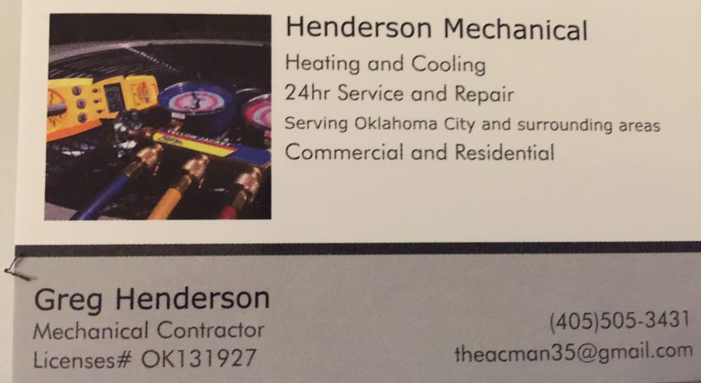 HENDERSON MECHANICAL HEAT & AIR SPECIALIST Updated June 2024 3824