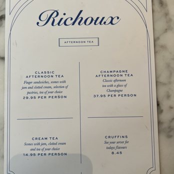 Richoux - Menu - French Near Me - London, XGL