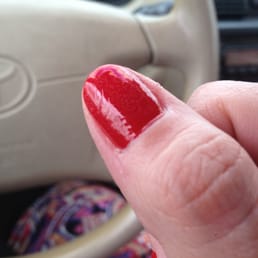 Worst nail job ever.