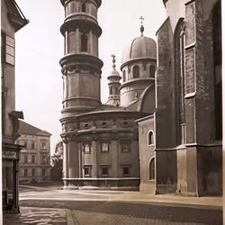 Mausoleum - Mausoleum (Grabbau) des römisch-deutschen Kaisers Ferdinand II. (1578-1637) neben dem Grazer Dom auf einer alten Ansichtskarte