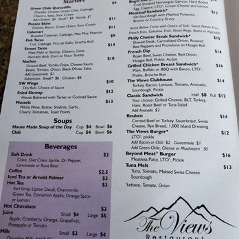 The Views Restaurant - Menu - American Near Me - Oro Valley, Arizona The Views Restaurant - Menu - American Near Me - Oro Valley, Arizona