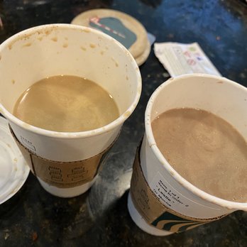 Starbucks - Two "grande" hot beverages...not even filled to the top. - Coffee & Tea Near Me - Bluffton, South Carolina Starbucks - Two "grande" hot beverages...not even filled to the top. - Coffee & Tea Near Me - Bluffton, South Carolina