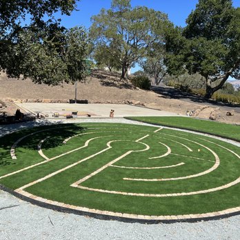 Sandoval Landscaping - Labyrinth artificial grass with natural stone edges. - Landscaping Near Me - Gilroy, California Sandoval Landscaping - Labyrinth artificial grass with natural stone edges. - Landscaping Near Me - Gilroy, California