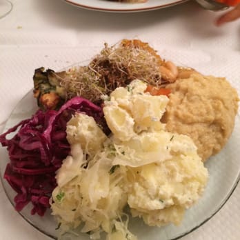 Saveurs Bio - Another vegetarian plate with polenta, potato salad, sprouts etc. This place is great! - Vegetarian Near Me - Toulouse, 31