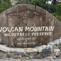 Volcan Mountain Preserve - Sign at the trailhead