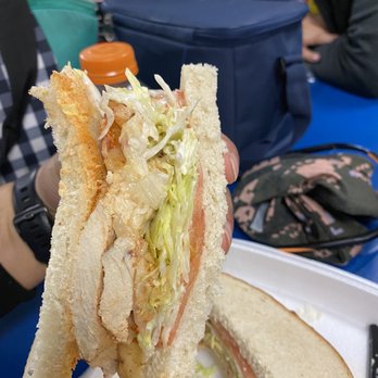 Maya's Deli - Hot Chicken Supreme Sandwich on a sourdough bread - Delis Near Me - El Cajon, California