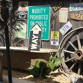 The Nugget - Patio old west artifacts - American Near Me - Goleta, California