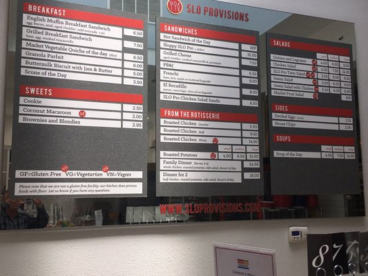 Menu photo 7 Slo Provisions San Luis Obispo, CA