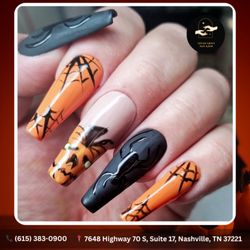 Social Grace Nail & Bar - Cute ghosts, spooky vibes, and nails that glow in style. Bring Halloween spirit to your fingertips.  Reserve now