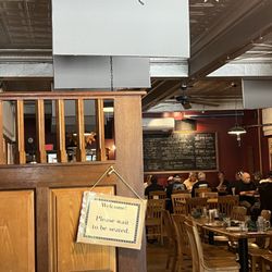 Entering restaurant