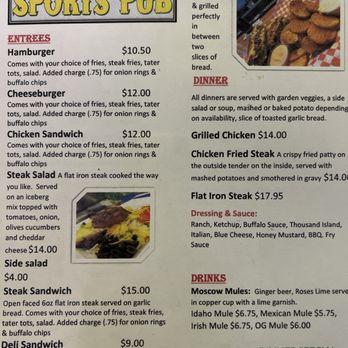 Long's Sports Pub - First page of menu - Sports Bars Near Me - Ontario, Oregon Long's Sports Pub - First page of menu - Sports Bars Near Me - Ontario, Oregon